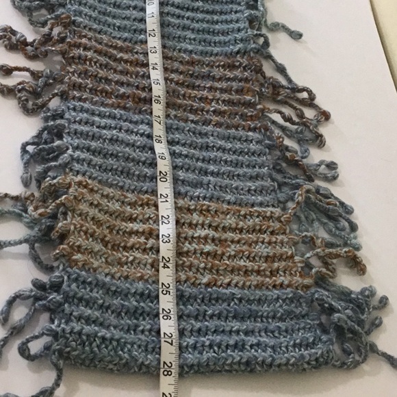 Chunky Knit Alpaca Infinity Scarf Fringe Boho - Picture 5 of 5